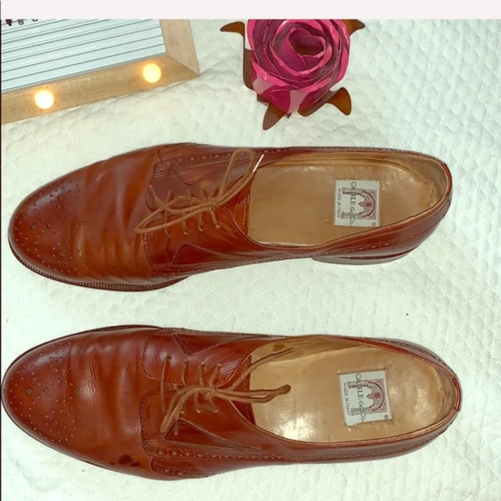 Cable & Co. Black Leather Oxford Dress Shoes VTG
